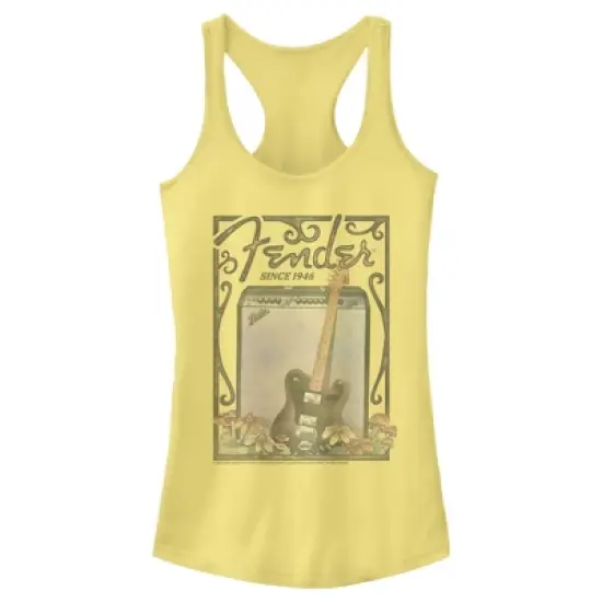 Junior's Fender Since 1946 Retro Poster Racerback Tank Top image {3}