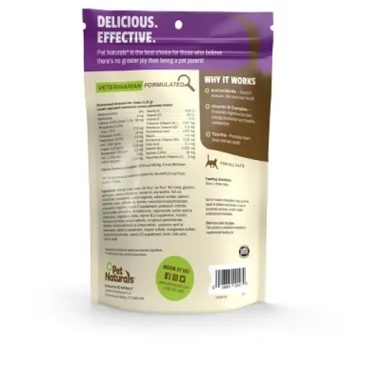 Pet Naturals Daily Multivitamin for Cats, Everyday Health Support, Chicken Liver Flavor, 30 count image {1}