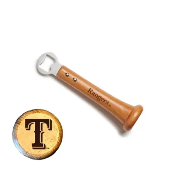 MLB Hardwood Pickoff Bottle Opener, Texas Rangers image {2}