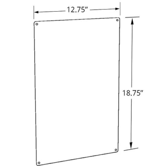 Azar Displays Metal Magnetic Board Panel for Pegboard or Wall Mount 12.75"L x 18.75"H, 2-Pack image {2}