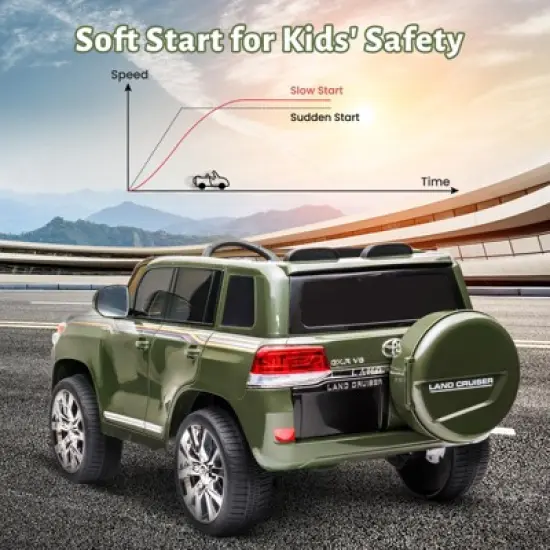 2 Seater Kids Ride On Truck, 12V Battery Powered Electric Vehicle w/Remote Control, 3 Speeds, Led Lights, Music & Horn, Spring Suspension Boys Girls image {3}