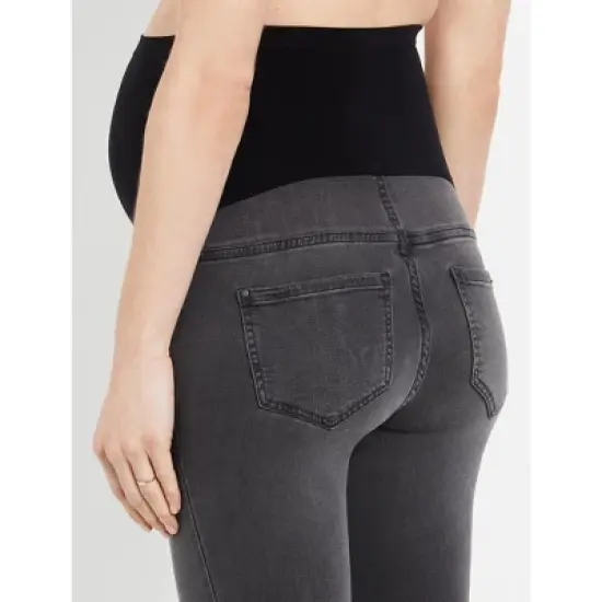Indigo Blue Secret Fit Belly Skinny Maternity Ankle Jeggings | Motherhood Maternity image {5}