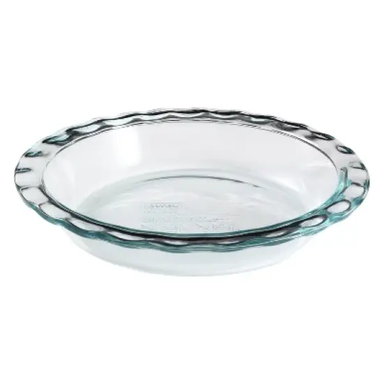 Pyrex Easy Grab 9.5" Glass Pie Pan: Clear, Round, Odor & Stain-Resistant, Freezer & Oven-Safe, 2-Year Warranty image {2}