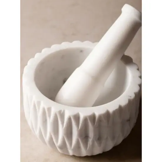 Russell Marble Mortar and Pestle image {2}
