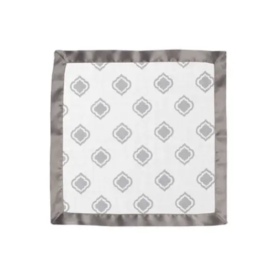 Bacati - Moroccan Tiles Blue/Gray Muslin 2 pc Security Blankets image {5}