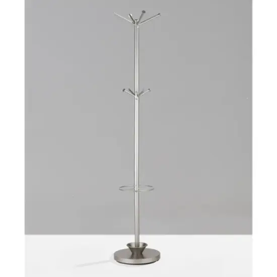 Quatro Umbrella Stand & Coat Rack Steel - Adesso image {2}