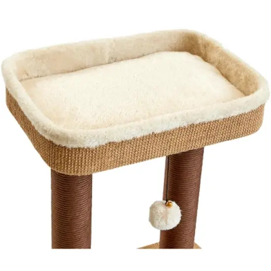 Two by Two Lansing - Beige Scratching Post Cat Furniture - 39.6 in. Tall image {11}