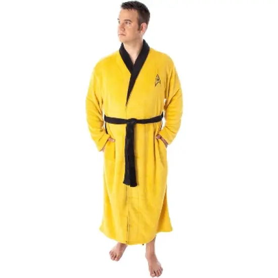 Star Trek TOS Adult Costume Fleece Plush Robe Bathrobe - Big And Tall image {4}
