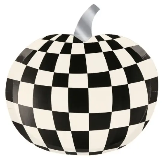 Meri Meri Mod Pattern Pumpkin Plates (Pack of 8) image {4}