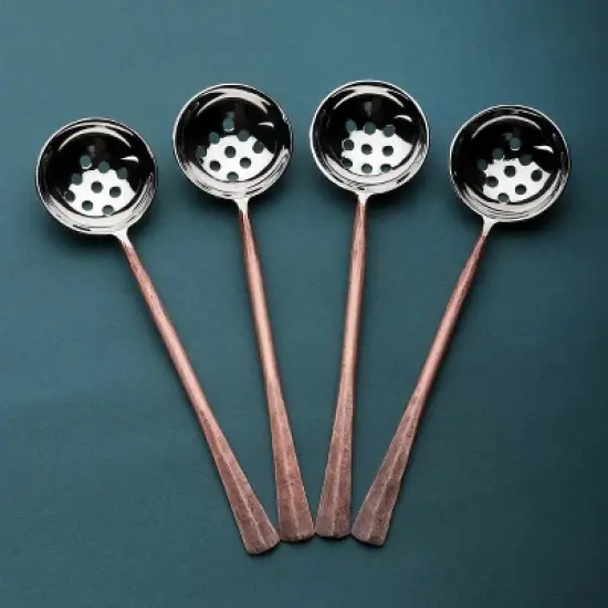 Inox Artisans Ridge Olive Spoons 4 Pc. Set image {2}