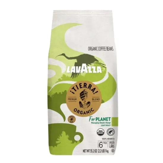 Lavazza &iexcl;Tierra! Organic for Planet Whole Bean Coffee, Light Roast, 100% Arabica, 2.2 lb Bag image {9}