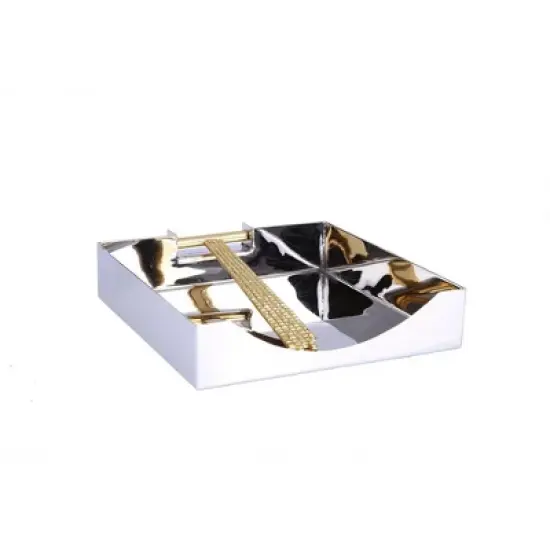 Classic Touch Square Napkin Holder with Mosaic Design - 7"L image {3}