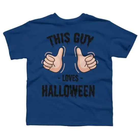 Boy's Design By Humans This Guy Loves Halloween By MultimediaOne T-Shirt image {6}