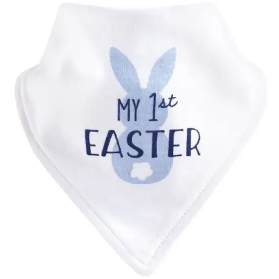 Hudson Baby Infant Boy Cotton Bib and Sock Set 5pk, Boy First Easter, One Size image {3}