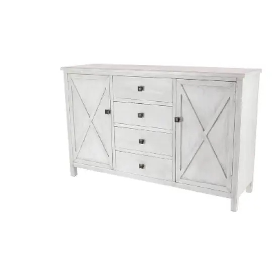 Farmhouse Wood Rectangular Sideboard White - Olivia & May image {9}