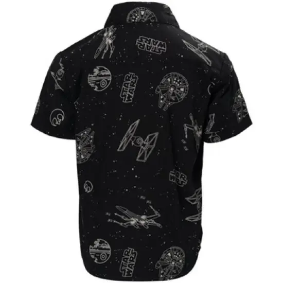 Star Wars Resistance X-Wing TIE Fighter Button Down Shirt Little Kid to Big Kid image {2}