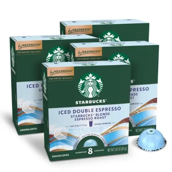 Starbucks by Nespresso Vertuo Line Iced Double Espresso Blonde Light Roast Coffee Pods image {9}