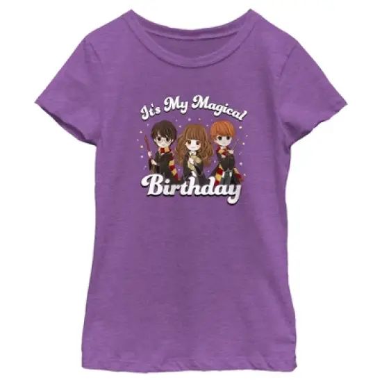 Girl's Harry Potter It&rsquo;s My Magical Birthday Cute Characters T-Shirt image {3}
