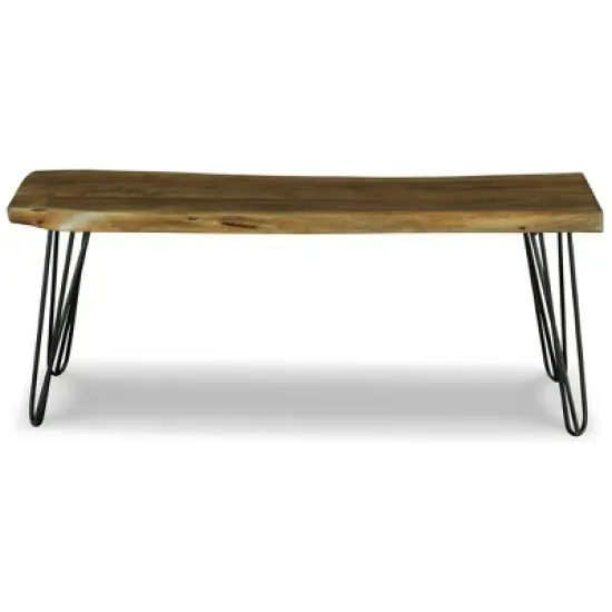 Haileeten Accent Bench Black/Gray/Brown/Beige - Signature Design by Ashley image {4}