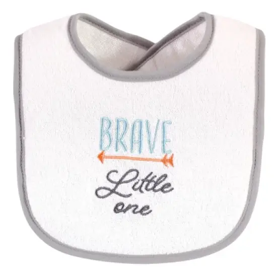 Hudson Baby Unisex Baby Cotton Terry Drooler Bibs with Fiber Filling, Neutral Woodland, One Size image {6}