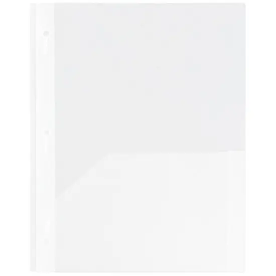 JAM POP Plastic Folders with Metal Prongs 6pk 2-Pocket Clear image {4}