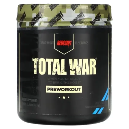 Redcon1 Total War, Pre-Workout, Blue Lemonade, 15.56 oz (441 g) image {4}