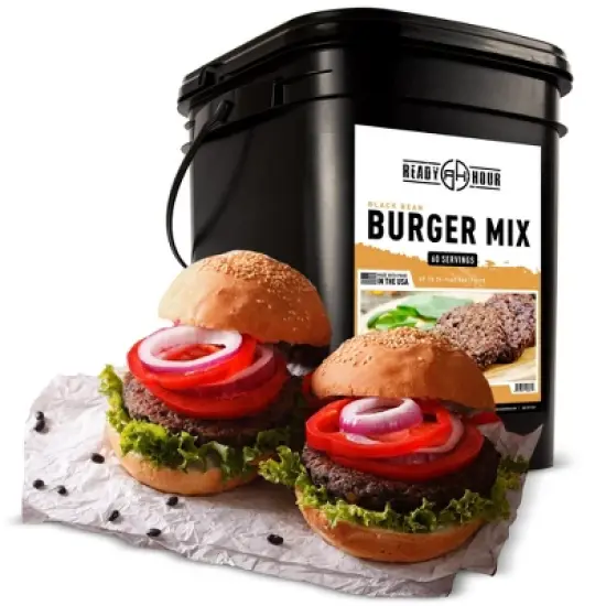 Ready Hour Black Bean Burger Bucket (60 servings, 10 pk.) image {9}
