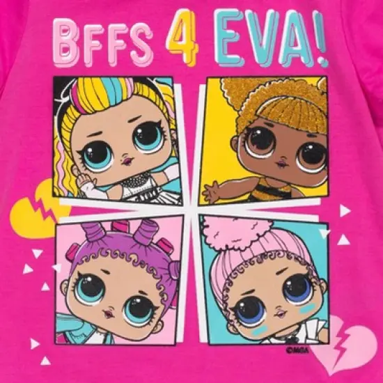 L.O.L. Surprise! Neon QT Bon Bon Diva Queen Bee Touchdown Roller Sk8er T-Shirt and Leggings Outfit Set Toddler to Big Kid image {5}