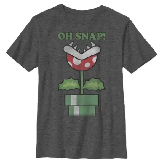 Boy's Nintendo Mario Piranha Oh Snap T-Shirt image {4}