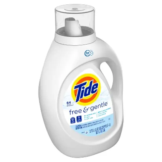 Tide High Efficiency Liquid Laundry Detergent - Free & Gentle image {2}