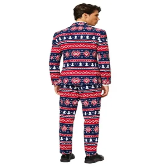 OppoSuits Men's Christmas Suit - Nordic Noel - Blue image {1}