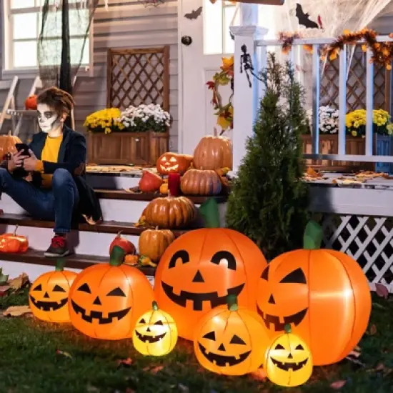 7ft Pumpkin Inflatable Halloween Decoration image {4}