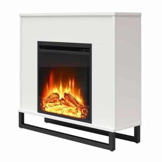 Faris Fireplace Mantel White - Room & Joy image {4}