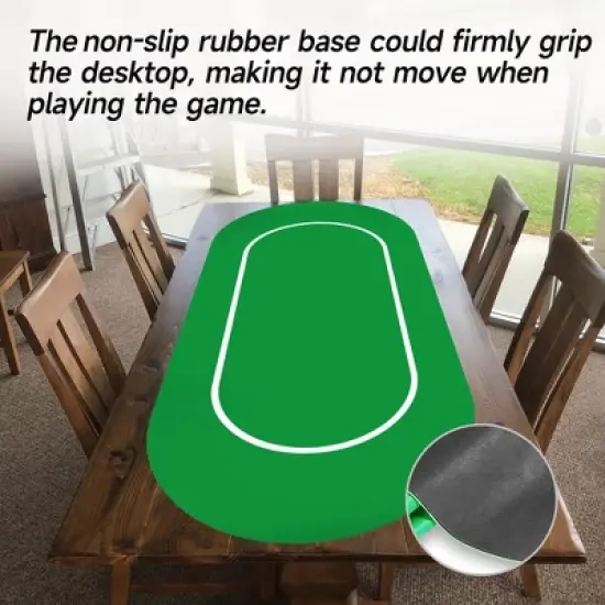 GSE 70" x 35" Casino Card Game Tabletop Layout Mat &ndash; Portable Folding Playmat with Carrying Bag image {3}