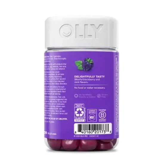 OLLY Restful Sleep Multivitamins Gummies - Blackberry Zen - 90ct image {6}