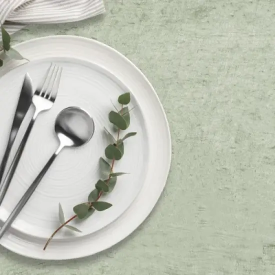 Unique Bargains Washable Polyester Place Mats Green 12 Pcs image {2}
