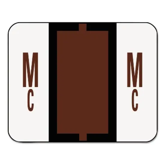 Smead A-Z Color-Coded Bar-Style End Tab Labels Letters Mc Brown 500/Roll 67097 image {5}