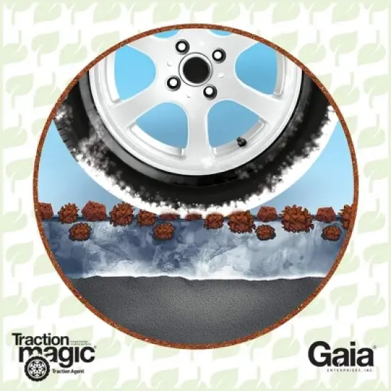 Traction Magic Quick Application All Natural Ice and Snow Melt Granule Crystals for Sidewalks, Driveways, Parking Lots - 15lbs. Bucket image {4}