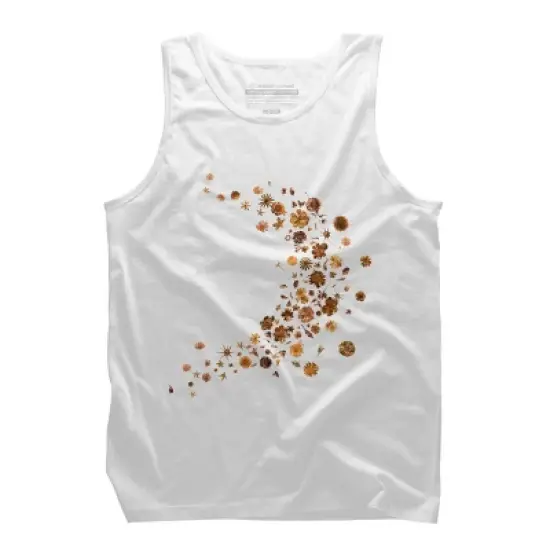 Men's Design By Humans Golden Flower Buds Breeze By designnatures Tank Top image {6}
