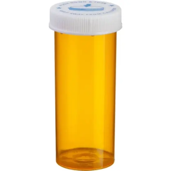 ColorSafe 8 Dram Amber Vial with Child-Resistant Cap (CRC) image {2}
