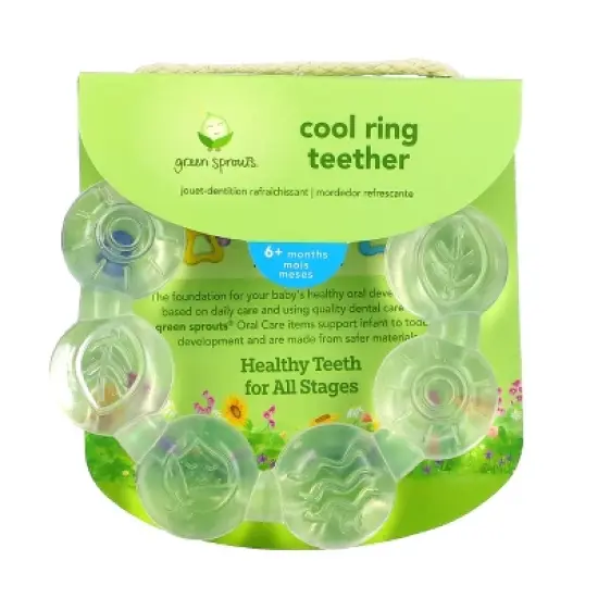 Green Sprouts Cool Ring Teether Clear 6 Months+ - 1 ct image {3}