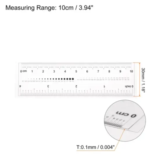Unique Bargains PET Plastic Folding Measuring Tool Film Flexible Ruler image {1}