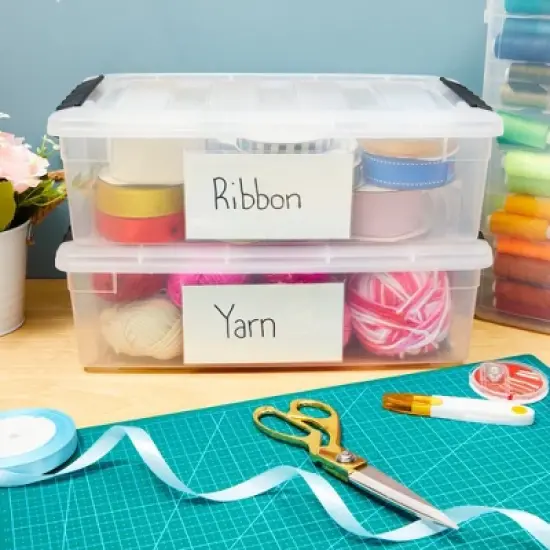 Juvale 100 Pack Clear Pockets Sleeves for Index Cards 3x5, Bulk Self-Adhesive Top Load Label, Plastic Holder Protectors for Office Storage Supplies image {1}