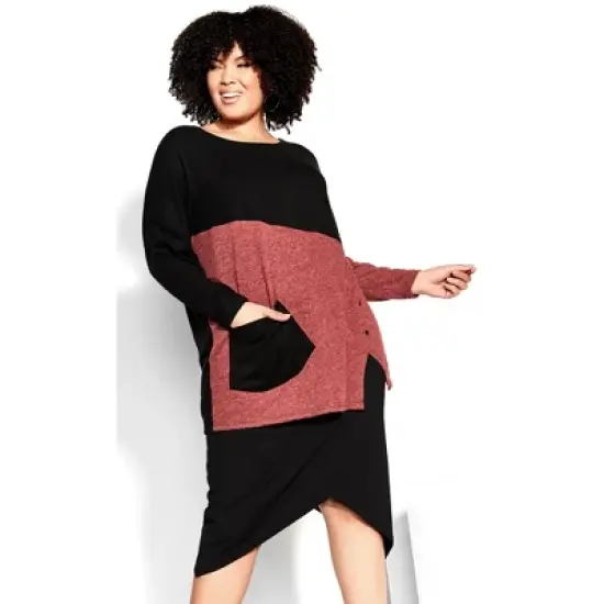 Women's Plus Size Zola Pocket Top - black | AVENUE image {3}