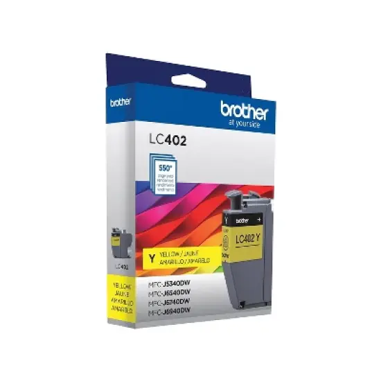 Brother LC402 Yellow Standard Yield Ink Cartridge Prints Up to 550 Pages (LC402YS) image {3}