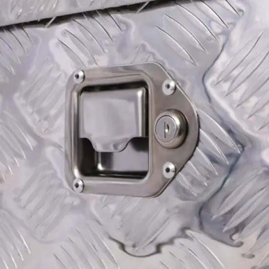 Gulches 39" Aluminum tool box,heavy duty truck bed tool box,outdoor pickup storage tool box,storage organizer,underbody box w/lock keys,silver image {5}