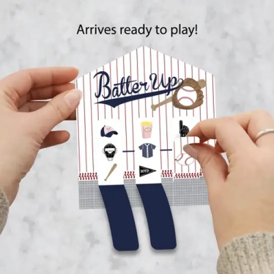 Big Dot of Happiness Batter Up - Baseball - Baby Shower or Birthday Party Game Pickle Cards - Pull Tabs 3-in-a-Row - Set of 12 image {1}