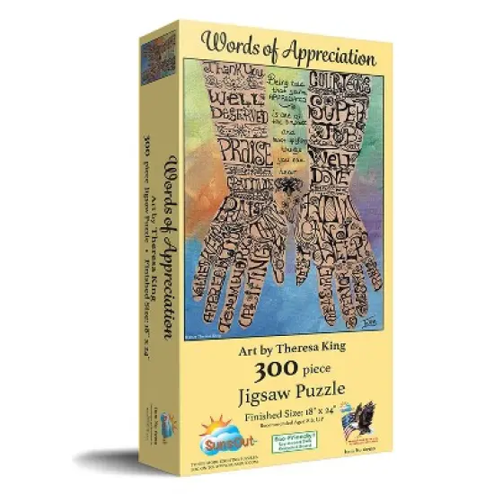 Sunsout Words of Appreciation 300 pc Jigsaw Puzzle 60950 image {1}
