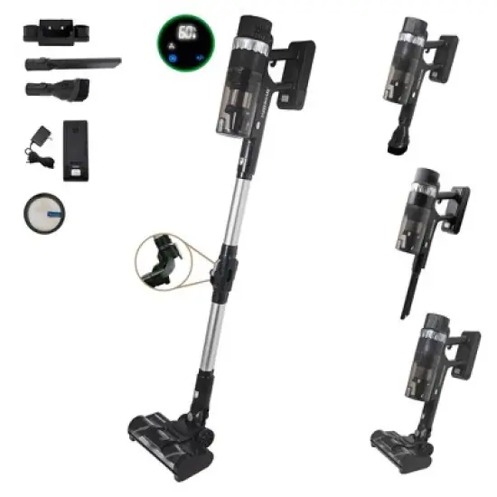 Farberware Cordless Platinum Stick Vacuum Cleaner, Smart Sensor Technology for Carpet and Hard Floors, Bendable Design, Converts to Handheld Vacuum image {6}