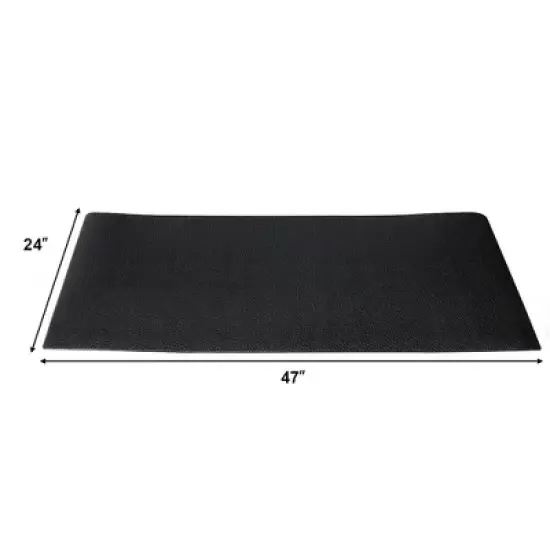 Costway 47''x24'' Exercise Equipment Mat High Density PVC Treadmill Mat Floor Protector Pad image {9}